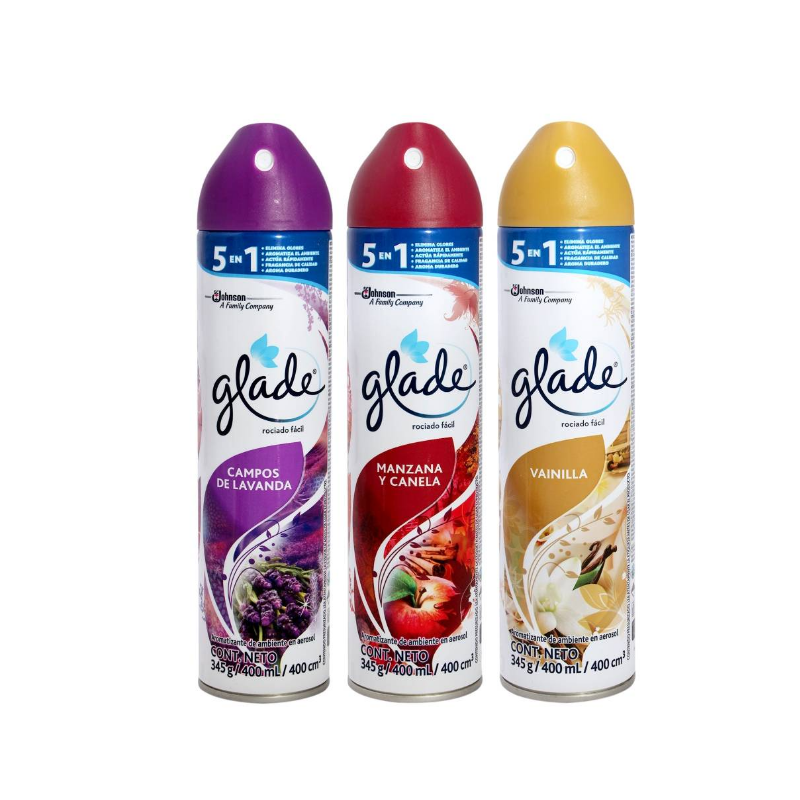 Aromatizante en aerosol Glade 400 ml/345 grs