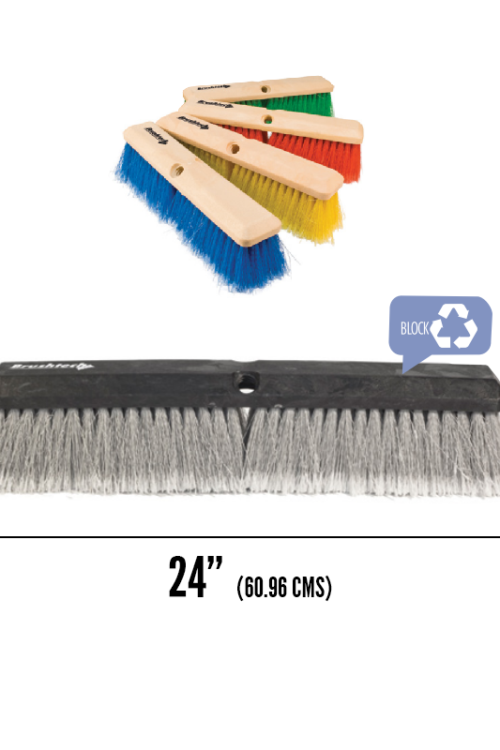 Cepillo de PVC para piso  con block  de plástico 1824-P