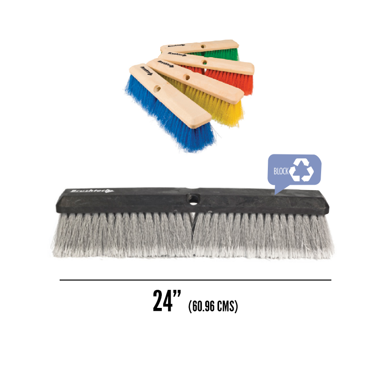 Cepillo de PVC para piso  con block  de plástico 1824-P
