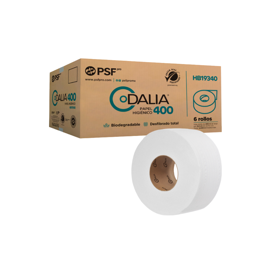Higiénico de bobina Dalia 6 rollos de 400 metros.